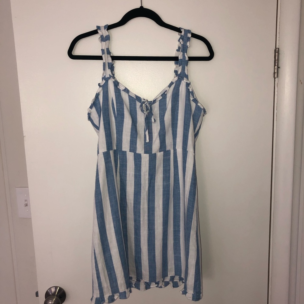 Forever 21 Blue and White Striped Dress